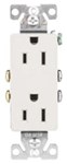 1107-9W Eaton Duplex/Decorator Flush Straight Blade 125 Volts White Impact Resistant Thermoplastic Electrical Receptacle ,1107-9W
