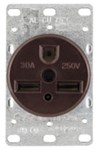 1234-BOX Eaton Power/Single Flush Straight Blade 250 Volts Black Glass Reinforced Nylon Electrical Receptacle ,1234-BOX,5372,5372S00,LEV5372S00