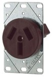 125 Eaton Power/Single Flush Locking 125/250 Volts Black Glass Reinforced Nylon Electrical Receptacle ,125,LEV5054P00,5054,5054P00