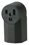 1252 Eaton Power/Single Surface Straight Blade 250 Volts Black Glass Reinforced Nylon Electrical Receptacle CAT752C,1252,032664306501