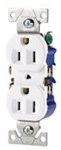 270W Eaton Duplex Straight Blade 125 Volts White Impact Resistant Thermoplastic Electrical Receptacle ,270W,5320WCP,3232W,5320W