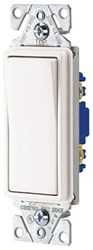 7501W Cooper White 15 Amps 120/277 Volts Single Pole Switch ,7501W