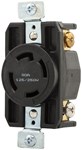 AHL1430R Eaton Single Locking 125/250 Volts Black Glass Filled Nylon Electrical Receptacle ,AHL1430R