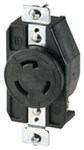 AHL520R Eaton Single Locking 125 Volts Black Glass Filled Nylon Electrical Receptacle ,