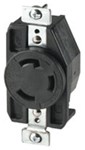 AHL530R Eaton Single Locking 125 Volts Black Glass Filled Nylon Electrical Receptacle ,