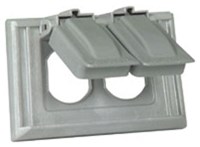 S1952 Cooper Gray Plastic 1 Gang Horizontal Switch Cover ,S1952