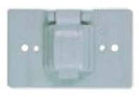 S1961 Cooper Gray Plastic 1 Gang Horizontal Switch Cover ,S1961