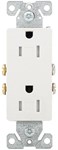 TR1107V Eaton Duplex/Decorator Straight Blade 125 Volts Ivory Impact Resistant Thermoplastic Electrical Receptacle ,TR1107V