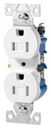 TR270W Eaton Duplex Straight Blade 125 Volts White Impact Resistant Thermoplastic Electrical Receptacle ,TR270W,T5320W,3232TRW