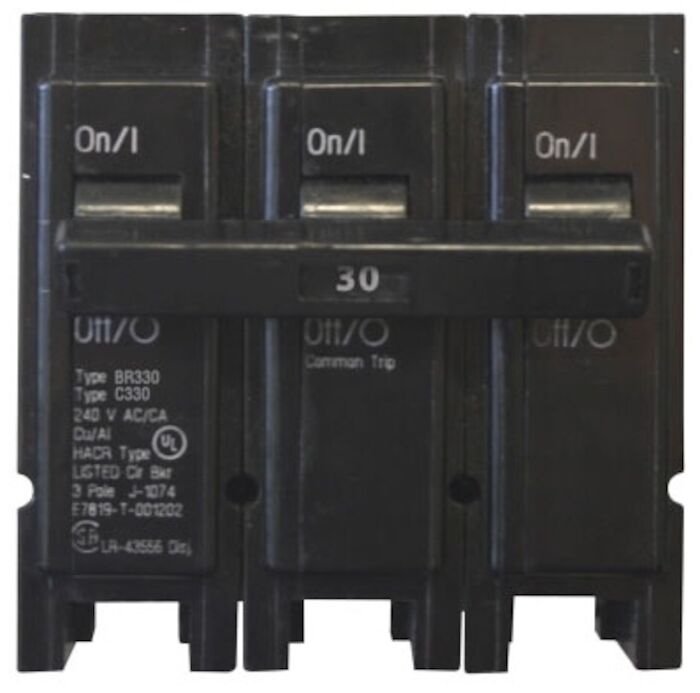 Brand New BR360 Eaton Plug-On Circuit Breaker 3 Pole 60 Amp