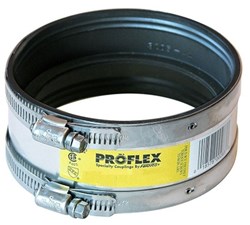 3000-88 Fernco Proflex 8 in Stainless Steel SHLD Coupling F/8 Cast Iron /PVC ,FN120,3000-88,3000-88