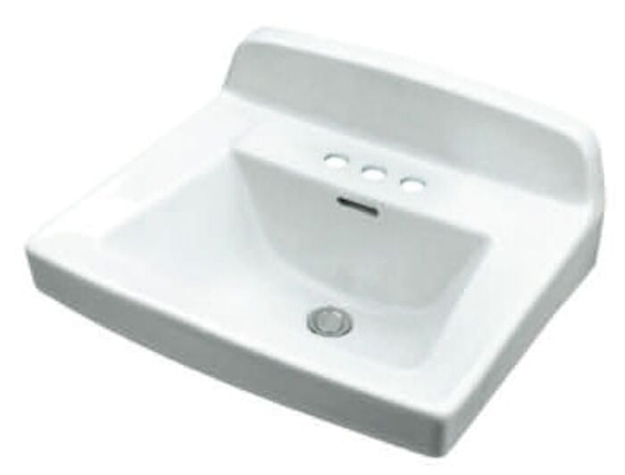 G0012654  Monticello White 3 Hole Wall Hung Bathroom Sink 