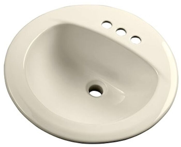 G001288409CH  Maxwell Biscuit 3 Hole Self-Rimming Bathroom Sink 