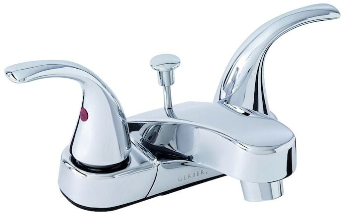 G0043165W  Maxwell SE Polished Chrome ADA  4 in Centerset 3 Hole 2 Handle Bathroom Sink Faucet 1.2 gpm 