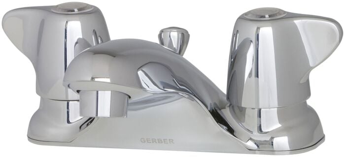 G0043165  Maxwell Polished Chrome ADA  4 in Centerset 3 Hole 2 Handle Bathroom Sink Faucet 1.2 gpm 