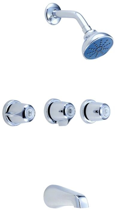 G0048030  Clsics Polished Chrome ADA 3 Handle Tub & Shower Faucet 