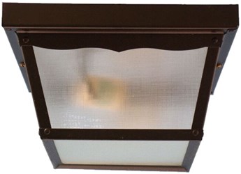 FP-2-BK Sunway 9 X 5 2 Lt Black Body/Frosted Glass 60 Watts Ceiling Mount Porch ,FP-2-BK,FPCM
