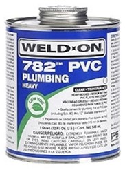 Weld-On 782™ 14022 Low VOC Heavy-Bodied Medium-Setting PVC Solvent Cement, 1 pt Can with Applicator Cap, Gray ,IPS,717,CEMENT,IH16,71716,10148,46801202,IPS10148