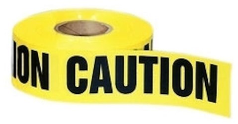 42-001 Ideal Black on Yellow 1000 ft Caution Tape ,