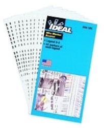 IDEAL 44-102 Wire Marker Booklet Ideal SZ: 1/4 X 1-1/2 IN MRKR Plastic-Impregnated Cloth 783250441020 ,44-102