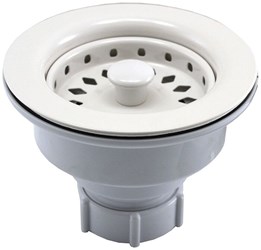 B02001 Jones Stephens Polar White Basket Strainer ,B02001,B02-001,DBS-WH