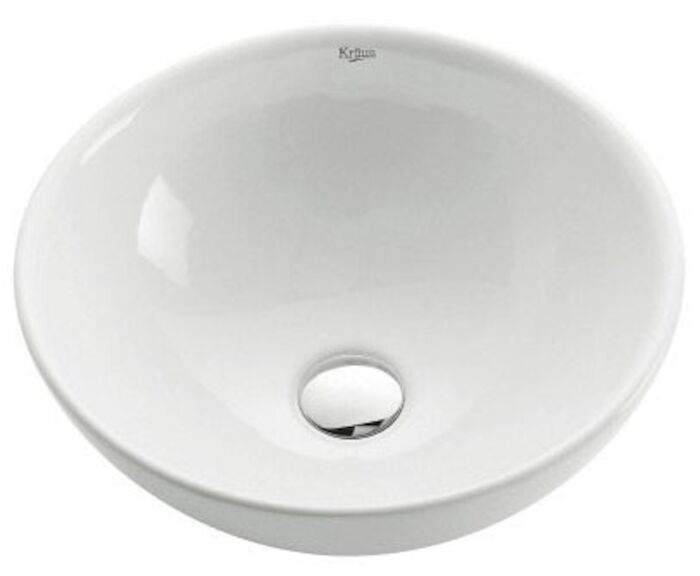 KCV-141  White Round Vessel Sink 