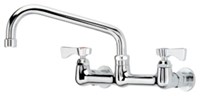 12-808L Krowne Silver Series Polished Nickel Chromium 2 Hole Lever Handle Lead Free Wall Mount Sink Faucet ,12-808L,KWMF,12808L