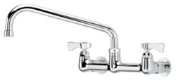 12-810L Krowne Silver Series Polished Nickel Chromium 2 Hole Lever Handle Lead Free Wall Mount Sink Faucet ,
