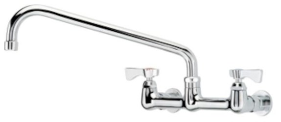 12-812L Krowne Silver Series 8in Center Wall Faucet 1/4 Turn Ceramic Valves With 12in Spout ,12-812L,KWMF,12812L