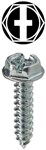 #10 X 1-1/4 in Hex Washer Head Slotted/Phillips Sheet Metal Screws ,