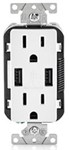 T5632W Leviton Duplex/Decora Straight Blade 125 Volts White Thermoplastic Electrical Receptacle ,T5632W