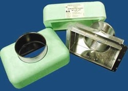 602R6 39363 DUCTITE REGISTER BOX W/R6 DUCTITE INSULATOR AND TALL COLLAR ,602TR61087,F1087,DB1087DT