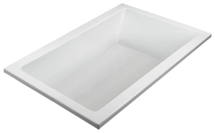 MBSCR7242WHDI Bics White Acrylic 72 in X 42 in X 19.75 in Drop-In Soaker Tub 