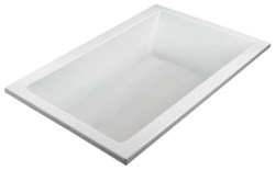 MBSCR7242WHDI Bics White Acrylic 72 in X 42 in X 19.75 in Drop-In Soaker Tub ,