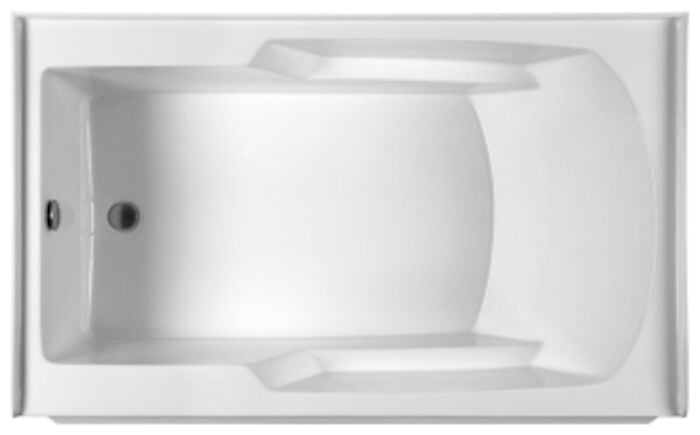 MBSIS6032-BI-LH 60 in X 32 in Biscuit Left Hand Drain integral Skirted Soaker W/Integral Tile Flange-Bics Basics