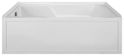 MBSIS6036 Bics White Acrylic 59.875 in X 36 in X 20 in Left Hand Alcove Soaker Tub ,