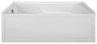 MBSIS6036-WH-RH MTI 60 in X 36 in White Right Hand Drain integral Skirted Soaker W/Integral Tile Flange-Basics ,