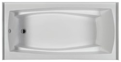 MBSIS7236-WH-LH 72 in X 36 in White Left Hand Drain integral Skirted Soaker W/Integral Tile Flange-Bics ,