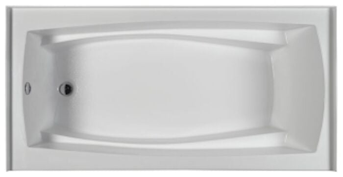 MBSIS7236-WH-RH 72 in X 36 in White Right Hand Drain integral Skirted Soaker W/Integral Tile Flange-Bics Basics