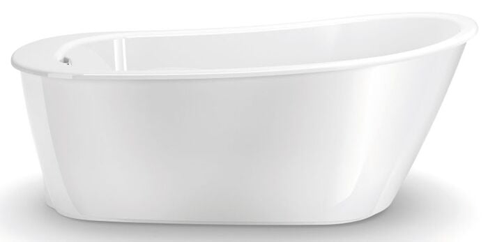 105797-000-002 Sax 60 in X 32 in Freestanding Bathtub With End Dra in White 