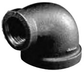 1-1/2 X 3/4 Black Malleable Iron Reducer 90 Elbow ,MBLR0704,82647035782,BLJF