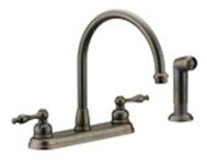 Pa-240orb D-w-o Matco Portia Ada Oil Rubbed Bronze Lf 8 In Centerset 4 Hole 2 Handle Kitchen Faucet With Matching Spray 
