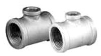 1-1/2 (DISCONTINUED) X 1-1/4 X 1-1/4 Black Malleable Iron Reducer Tee ,