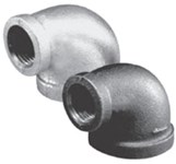 1/2 X 3/8 Galvanized Malleable Iron Reducer  90 Elbow Pipe Fitting ,