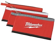 48-22-8193 Milwaukee Heavy Duty Canvas 3 Pack Zipper Pouch ,
