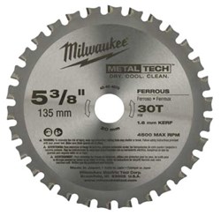5-3/8 in Circular Saw Blade 30 Teeth 48-40-4070 Milwaukee ,48404070