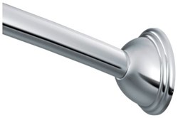 Chrome adjustable curved shower rod ,
