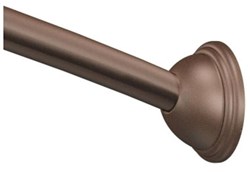 5 ft  Curved Shower Rod with Pivoting Flanges Old World Bronze ,