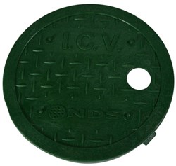 D109-GL NDS 6 in Green Round Valve Box Cover Only ,