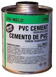 2224 Oatey Clear Regular Body PVC Cement Gal ,UGAL,22004,46810472,1GCC